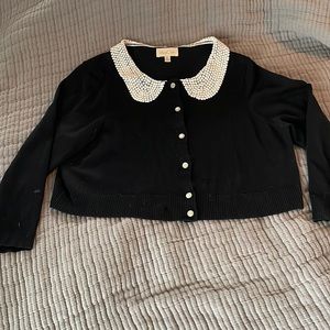 ModCloth button up cardigan with Peter Pan collar size XL